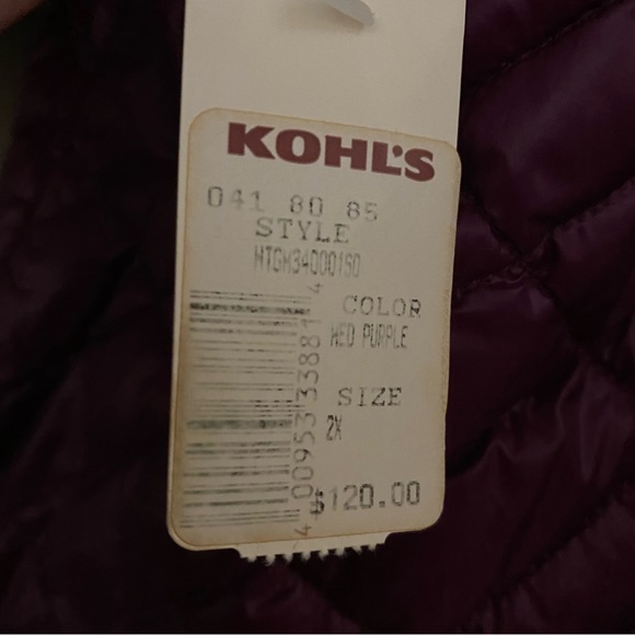 TEK GEAR Plum Lightweight Quilted Puffer Jacket Size 2X NWT - Picture 11 of 13